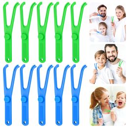 Tandheelkundige floss 10 -stcs houder y vorm plastic rek herbruikbare pick tanden reiniging zorggereedschap zonder f 230421