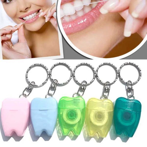 Fluss dentaire 20 morceaux de trousseau dentaire populaire Fil plat portable Flass dentaire et soins de gomme G240529