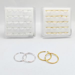 Grills dentaires 925 Sterling Silver Nez Ring Hoop HuggieClassic Nostril Septum Lip Ear Cartilage Daith Helix Piercing Bijoux 22G 20pcslot 230906