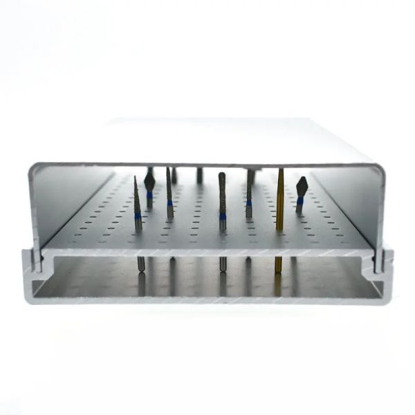 Instrument dentaire 152 Poings Diamond Burs Endo Fichiers du support Boîte à haute vitesse Boîte de baies Boîte de casier