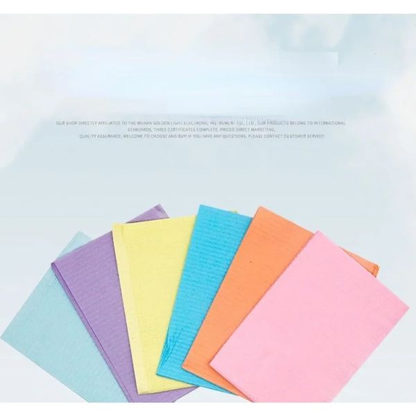 MATÉRIAUX DENENTAIRES DENALISATION Disposable Neckerchief Dental Blue Medical Paper Swate Medical Shop Towels Laçage Bibs