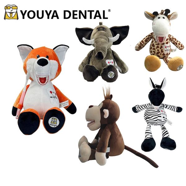 Pratique dentaire Toys en peluche et brosses à dents Modèles de brosse de poupée pour apprentissage des enfants