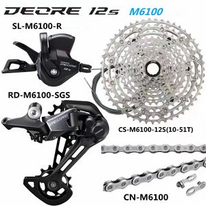 Deore M6100 12V Groupset Shifter arrière Derilleur RD-M6100 CS-M6100 10-51T Cassette CN-M6100 Pièces d'origine 1x12-vitesse