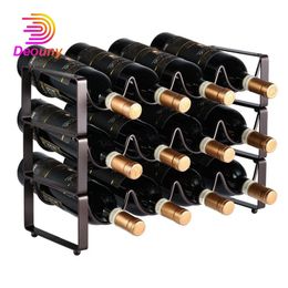 DEOUNY 1 pièces fer porte-bouteille de vin verre séchage ménage Champagne collecteur support de rangement barre comptoir outils 240315