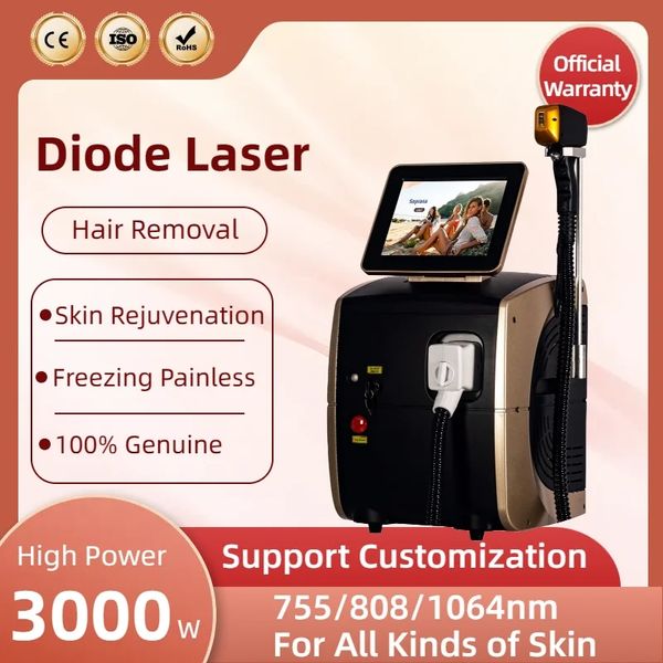 Depiladora Laser indolore permanent 3 longueurs d'onde Diode Laser épilation Machine 808NM glace platine système de refroidissement belle