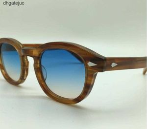 Depp Unisexe Lemtosh Johnny Style Lunettes de soleil qualité Vintage Round Sun Verres Blue-brun Lenses femme