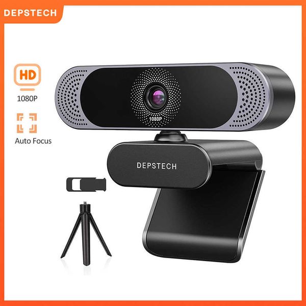 DEPSTECH DW11 1080P HD Webcam Microphone antibruit/couvercle de confidentialité/trépied caméra Web USB Plug and Play pour vidéo de réunion HKD230825 HKD230828 HKD230828