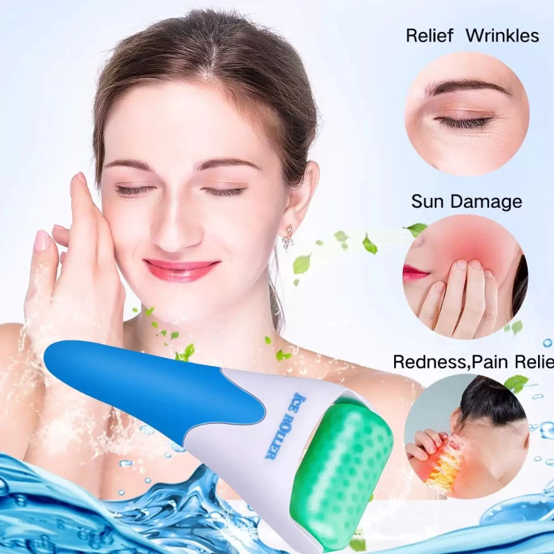 Derma Roller Raffreddamento Dermaroller Terapia facciale Massaggio del corpo Massaggiatore della pelle Lifting del viso Rullo di ghiaccio della Corea Rulli per strumenti di bellezza