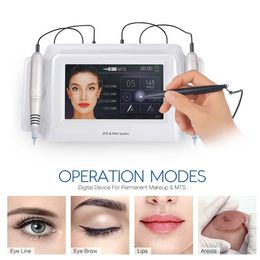 Derma Rotary Pen Beauty Microneedle Roller ArtMex V8 Wenkbrauw Tatoo Machine Beauty Permanente make -up MTS Tattoo -naald met 2 stuks Micro Needling