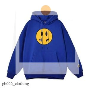 Derw Hoodie Sweats à capuche pour femmes Sweats à capuche pour hommes de marque Derw Sweat-shirts jaune homme rétro Smiley Face lettres imprimé sweat t-shirt tendance printemps 542