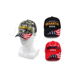 Desantis 2024 arty Supplies Camouflage Rood Zwart Baseball Cap df165