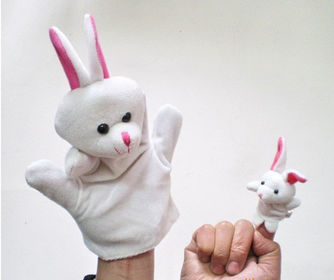 2021 Big Size Animal Hand Puppets DollsBear Panda, Elephant, Duck ...