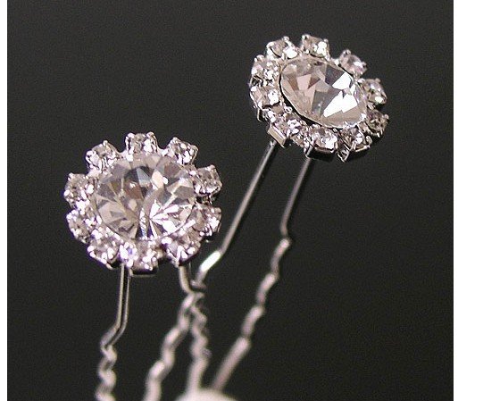 2019 200picrose Flower Crystal Hair Pins U Shape Clips Party