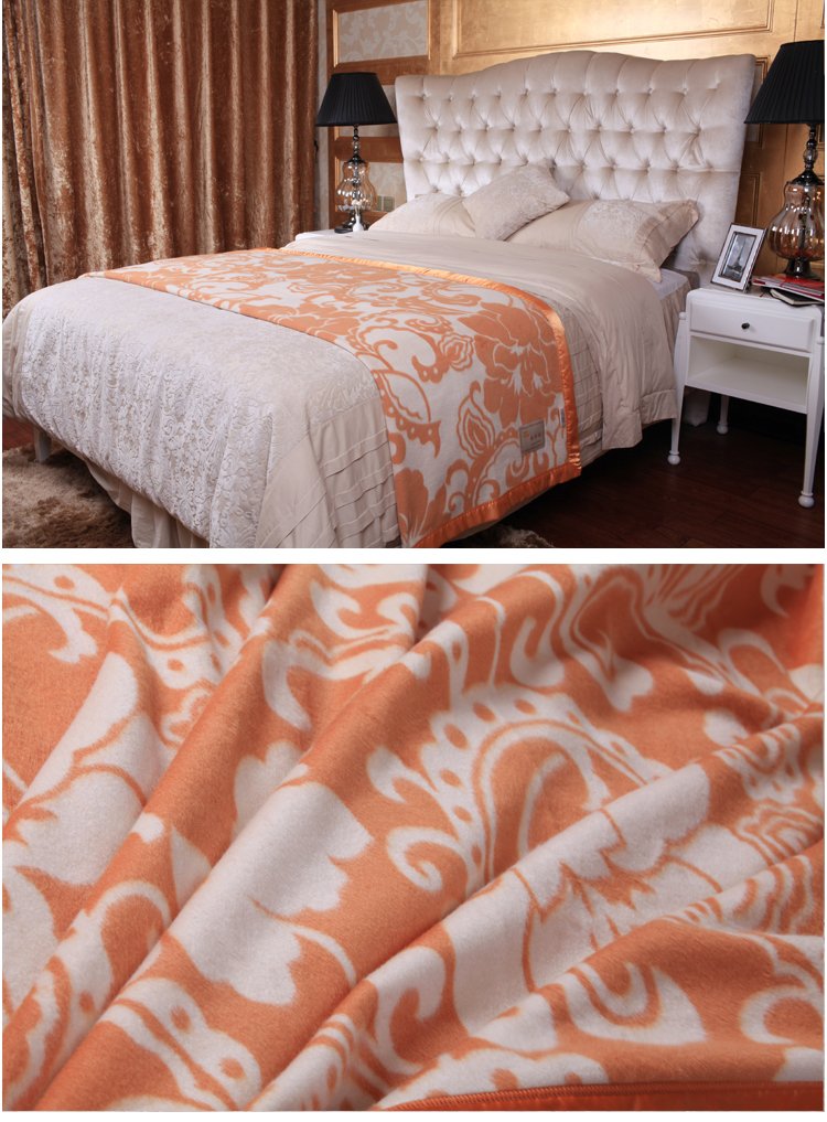 High Quality+Pure Mulberry Silk Blanket Jacquard Weave Blanket Queen