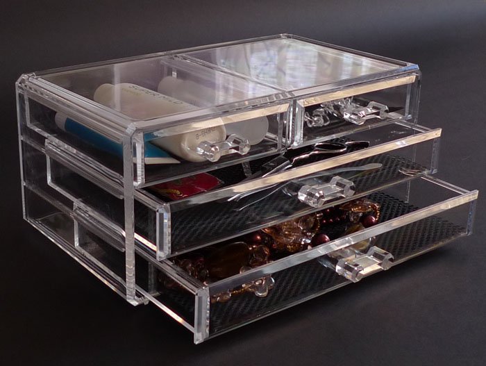 2019 Clear Acrylic Cosmetic Organizer Makeup Case Jewelry Drawer