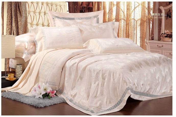 Purple Pink Silk Comforter Bedding Set King Queen Size Comforters