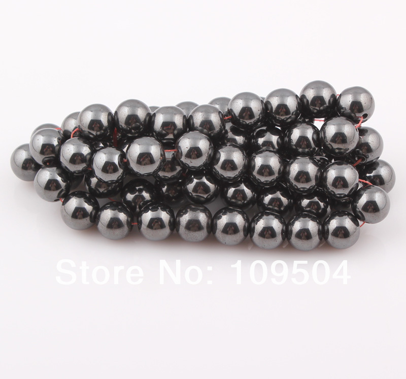 2020 Round Black Hematite Spacer Beads 12mm Diameter