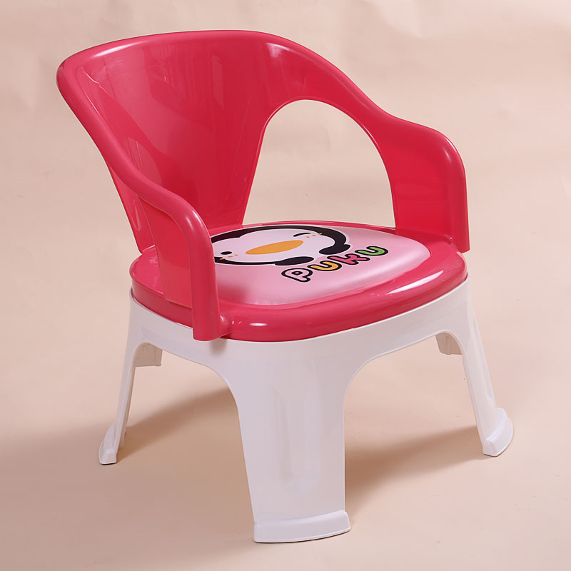 Puku Blue Penguin Baby Plastic Dining Chair Name Chair Child Dining