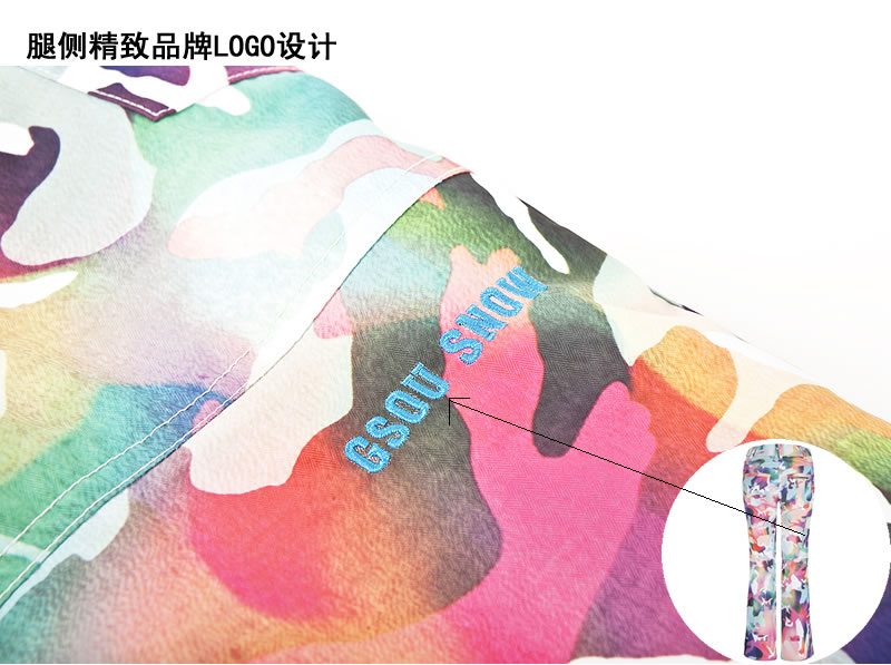 Women Camouflage Snowboard Pants Ski Pants Monoboard Skiing Pants