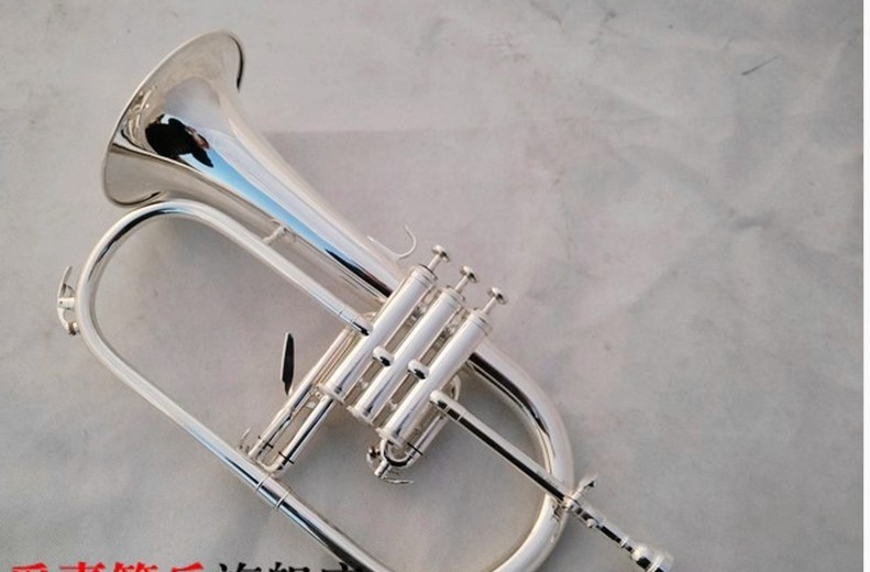 American Bach Flugelhorn Silver Plated B Flat Bb Professional Trumpet