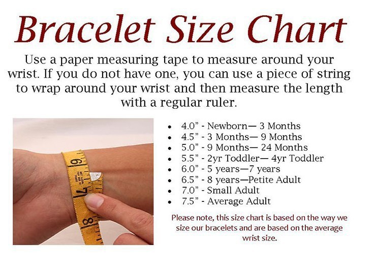 Bracelet Size Chart Men