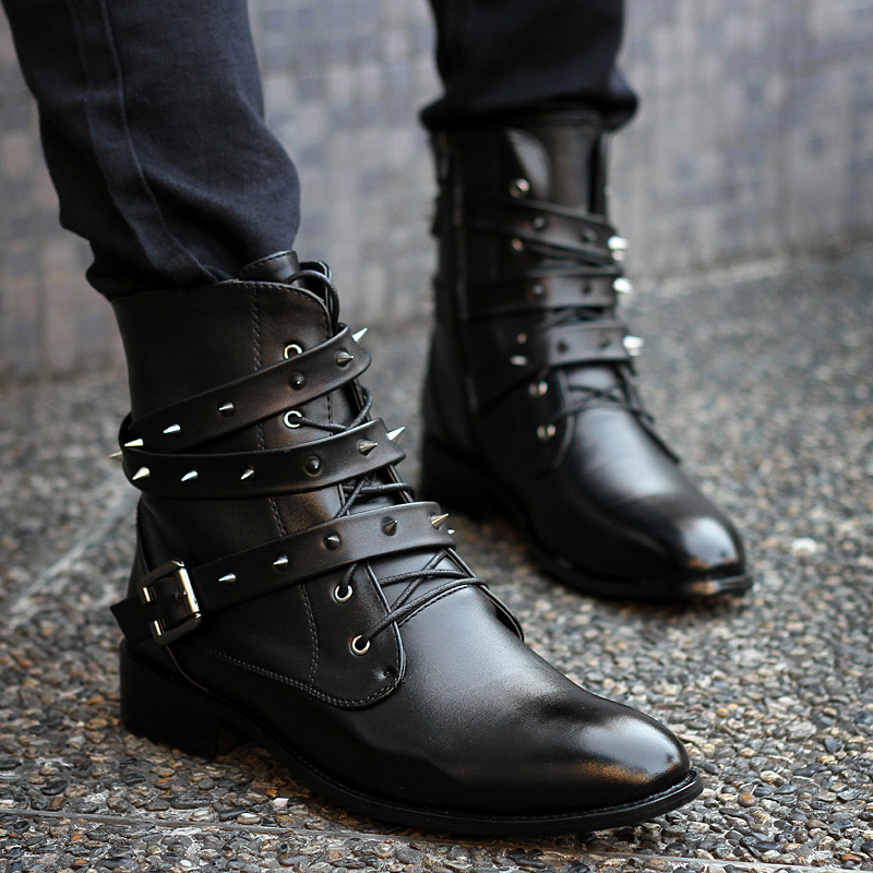mens leather boots fashion