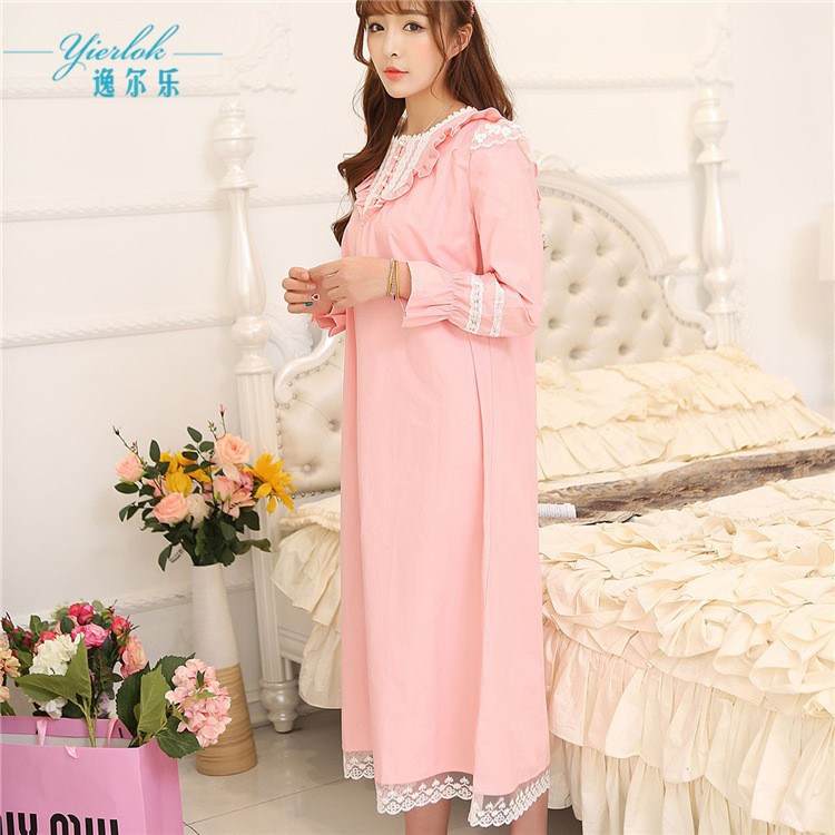 pink color night dress