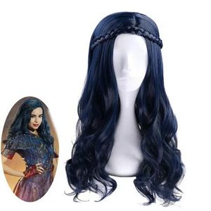 Afstammelingen 2 Evie Long Wavy Wig Cosplay Cosplay kostuum vrouwen hittebestendige synthetisch haar Halloween feestrollenspelpruiken