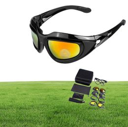Désert 4 lentilles armée lunettes en plein air UV protéger sport chasse lunettes de soleil unisexe randonnée tactique Glasses29189889050