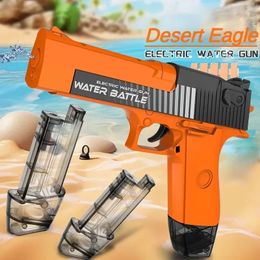 Desert Eagle Watergun Electric Automatic Continuus Firing Water Gun grande capacité Pistolet à grande vitesse Touet de plage d'été pour les enfants 240407