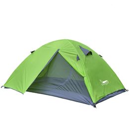 Desert Fox Backpacking Tent 2 Persoon aluminium paal lichtgewicht camping dubbele laag draagbare handtas voor wandelen reizen 240416