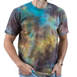 Desert Mens Tie Dye T-shirt Festival psychédélique Tee Summer Fashion Fashion Bright and Colorfuf Casual Short à manches courtes Unisexe Plus taille