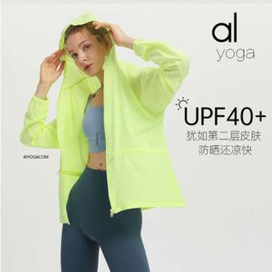 Desginer aloë yoga jas top shirt kled korte vrouw hoodie originsports jas capuchon cardigan zonnebescherming pak fitness lange mouwen vrouw