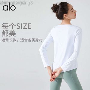 Desginer Aloo dessus de yoga haut femme nu coupe croisée séchage rapide T-shirt à manches longues couverture de sport de course en vrac