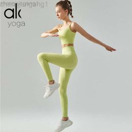 Desginer Alooo Yoga Pant Leggings Al Honey Peach Slim Fit High Taille Hip Lift Non-markerend naakt snel drogende sportfitness en hardloopbroek vrouwen