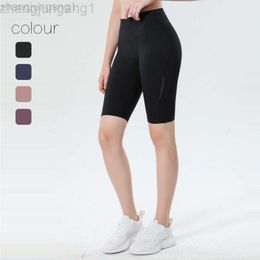 Desginer alooo yoga pant leggings lente/zomer nieuwe dubbelzijdige geborstelde broek dezelfde hardloop shorts slanke fit buiten sportcapri voor vrouwen