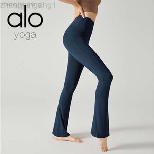 Desginer Alooo Yoga Pant Leggings Womens Spring Summer Casuhigh Waist Lefting Festocks légèrement évasé sports et pantalon de fitness chaud