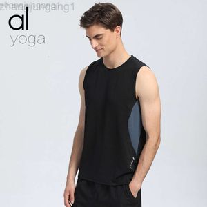 Desginer Alooo Yoga T Shirt Top Clothe Hombre corto Hombres Al Agua Seda Seda Seda Seda Vestimon Mens Antibacterifitness Lo suelto Color sólido