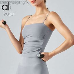Desginer Alooo Yoga Tanks Al Sports Underwear Suit dames terug met vest lopende fitness dunne schouderband beha