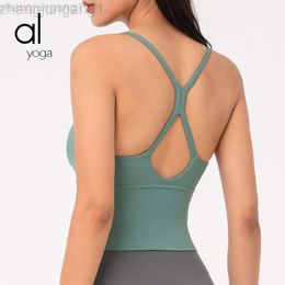 Desginer Alos Yoga Al t-shirt Original nouveau costume dos Sexy course sport débardeur soutien-gorge antichoc rassemblement Fitness costume