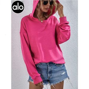 Desginer Aloyoga Al Yoga Aloos hauts femmes hiver nouveau pull en peluche femmes à capuche sport CasuLoose haut de haute qualité en gros