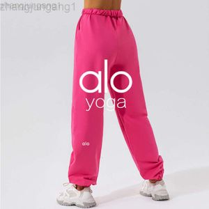 Desginer als yoga pant leggings losse taille sportdans casufitness rechte been broek voor vrouwen