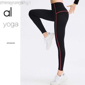 Desginer als Yoga Aloe Pant Leggings Originfitness para mujeres con brocado de doble cara ajustado a las caderas de durazno cintura alta y pantalones de felpa