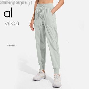 Desginier als yoga aloe pantalon leggings poche fitness femme sangle lâche rapide pantalon casusports à taille haute sec