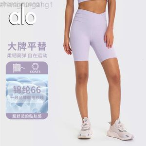 Desginer ALS Yoga Shorts Woman Pant Top Women 2023 Nieuwe naakt hoge taille -vormige fitness broek Dames lopende sportpakketten