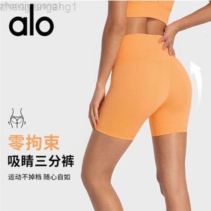 Desginer ALS Yoga Aloë Shorts Woman Pant Top Vrouwen lente/zomer nieuwe t-shirt gratis shorts shorts dames fiets fitness hoge taille sport loopt tripartiete broek