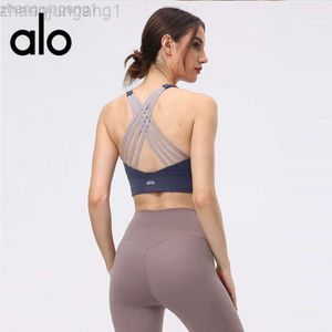 Desginer ALS Yoga Aloë Tanks naakt geborsteld huid vriendelijke sportbeha dames grote fitness dwars tanktop