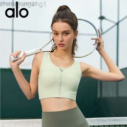 DESGINER ALS Yoga Tanks Top Front Front Zipper Sports Womens High Strength Tocoproofr Fermed Collar Breast Fitness Bra