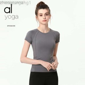 Desginer als yoga aloë top shirt kled kort