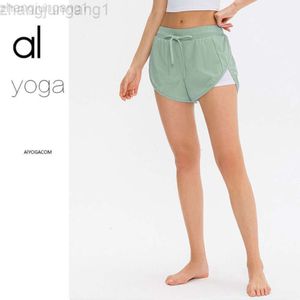 Desginer als yoga aloë vrouw pant top dames als driepunts fitness shorts dames zomer hete broek nachtje aan het runnen anti-licht sport casuquick drogen